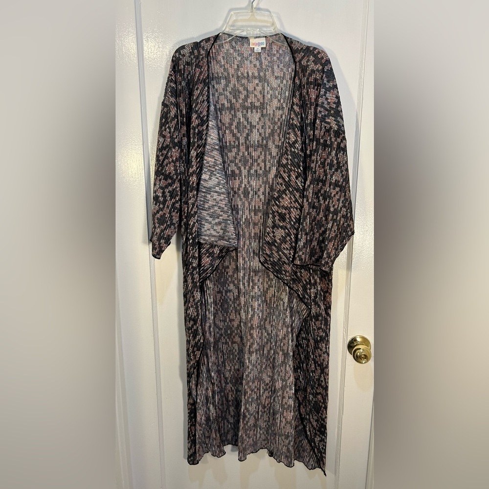 LulaRoe Women's Size Medium Open Cardigan or Long Wrap Geometric Design